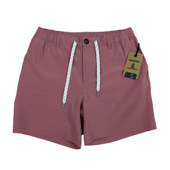 Chubbies Everywear Shorts Mens Large Pink 6” Inseam Performance Golf Pastel NWT - Picture 1 of 15